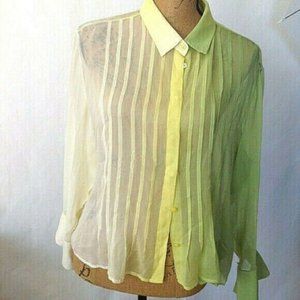 FERAUD European designer 100% SILK OMBRE Blouse*14
